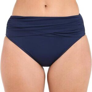 **La Blanca** Island Goddess Banded Mid Waist Pant Bikini Swimsuit Bottom NWT 8